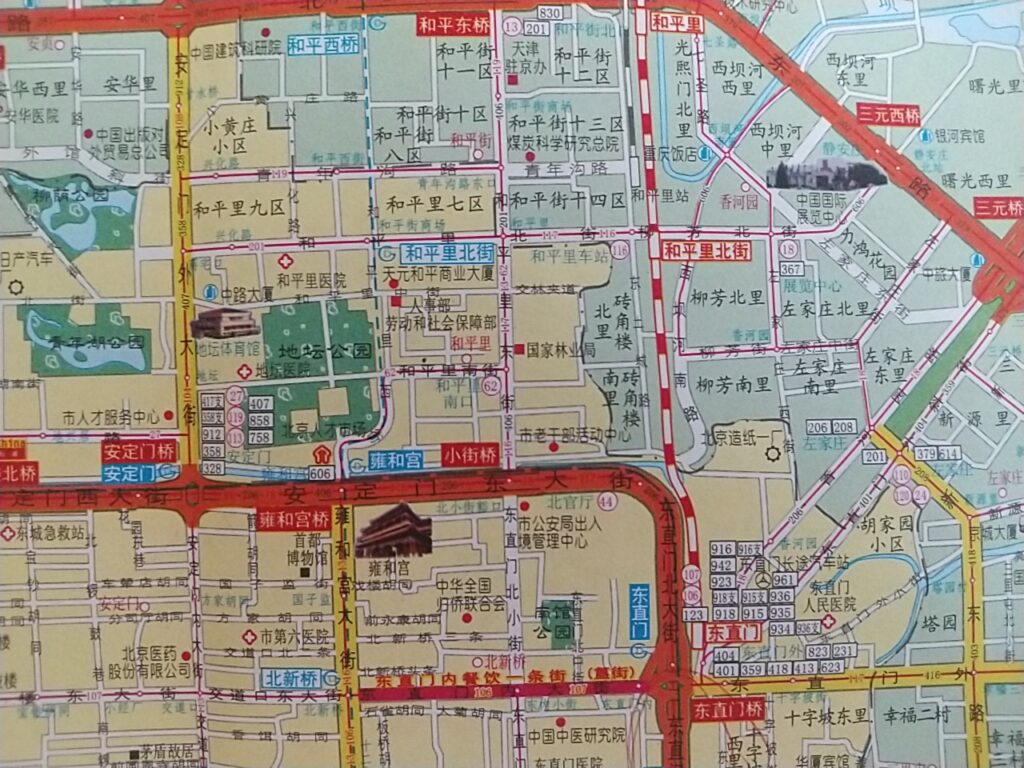 北京市内の路線バス地図(90年代~00年代)
