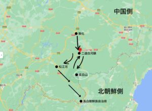 吉林省長白山への道