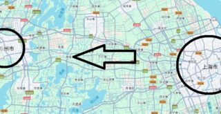 上海－蘇州地図